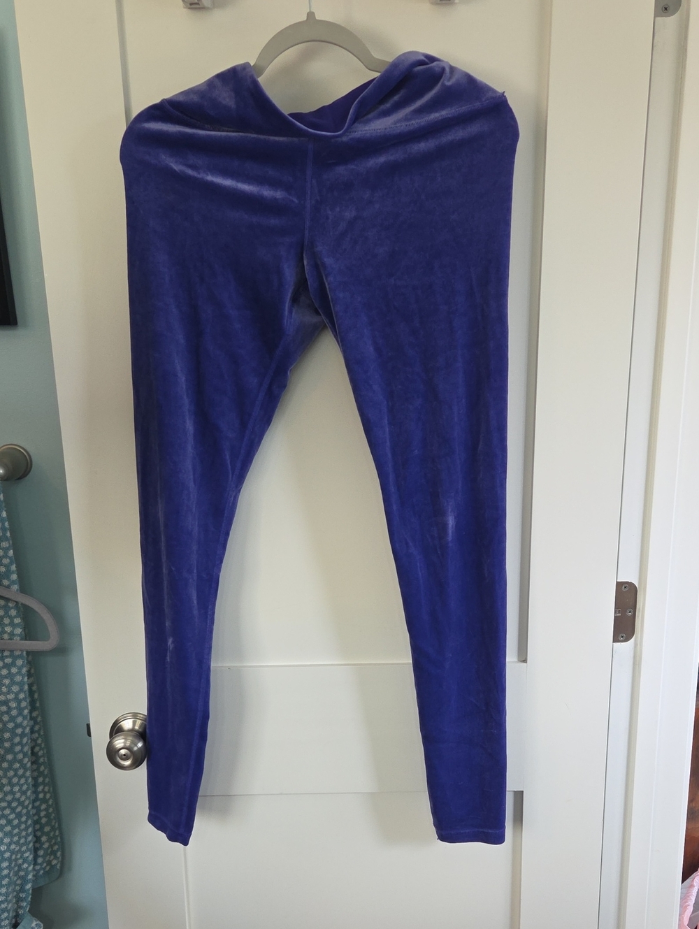 Athleta Deep Purple Velour Leggings